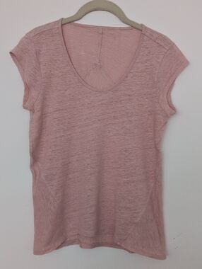 Women's Dusty Pink Short Sleeve Scoop Neck Top